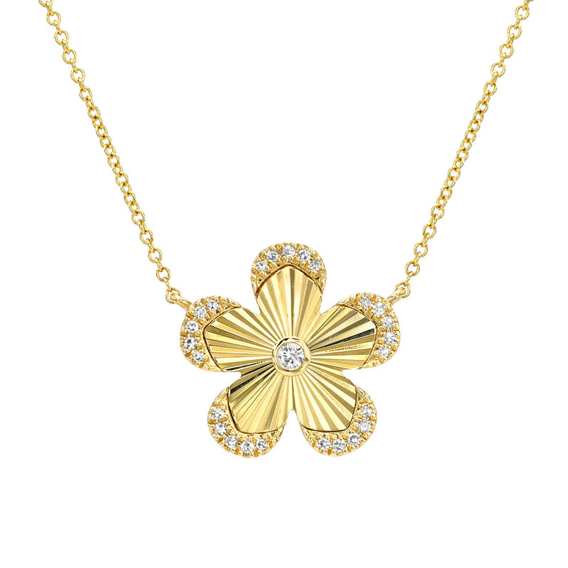 Diamond Flower Necklace