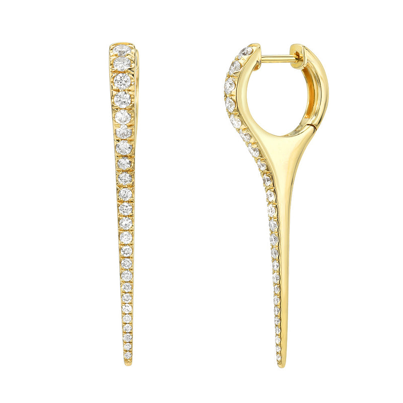 Tall Diamond Spike Earrings