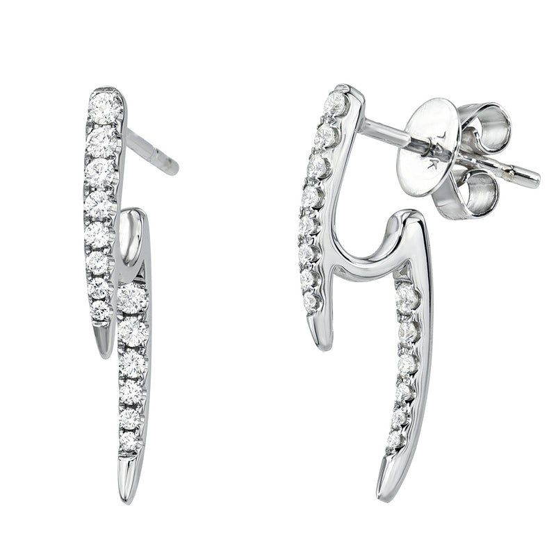 Diamond Double Spike Earrings