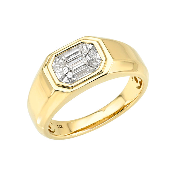 Yellow Gold Diamond Mosaic Ring