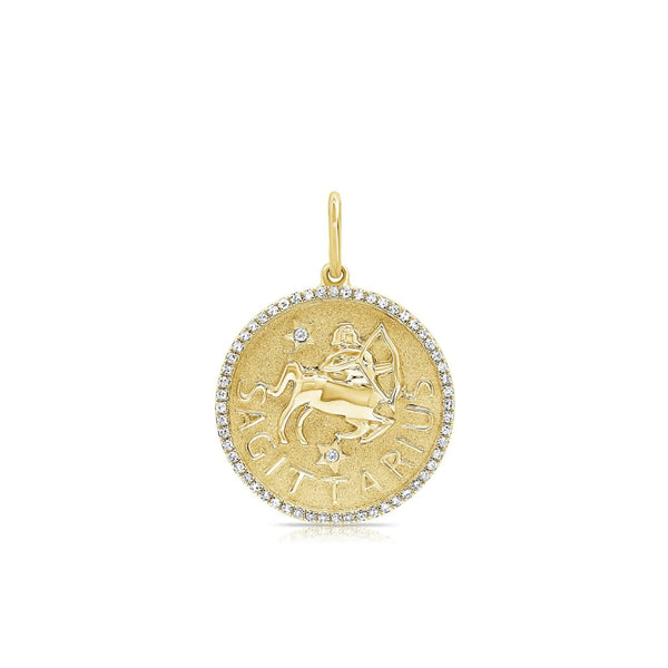 Diamond Sagittarius Pendant Necklace