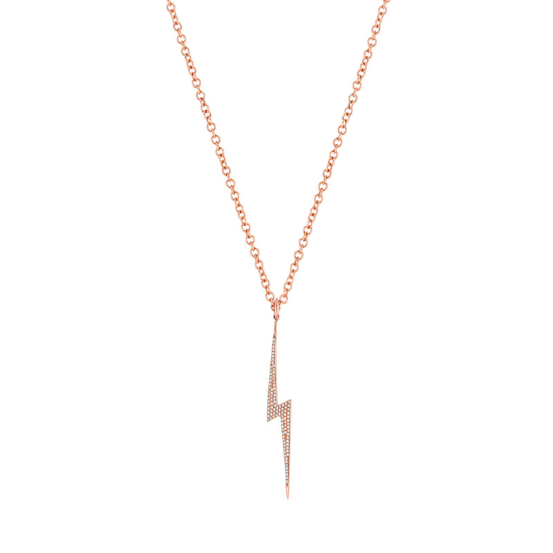 Diamond Lightning Bolt Pendant Necklace