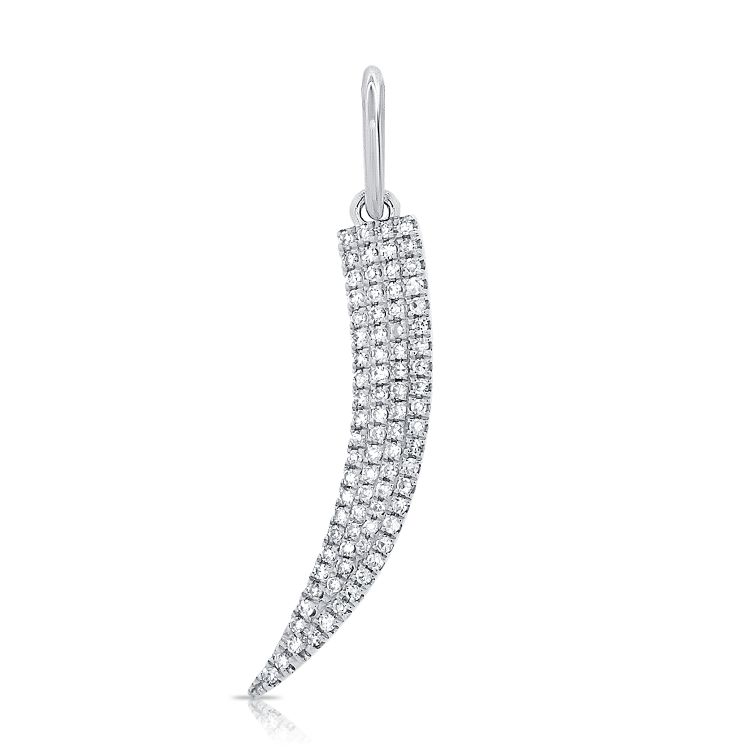 Diamond Horn Charm Pendant