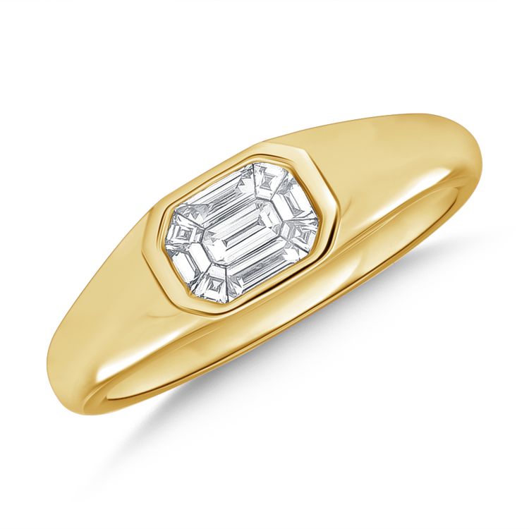 Yellow Gold Diamond Mosaic Ring