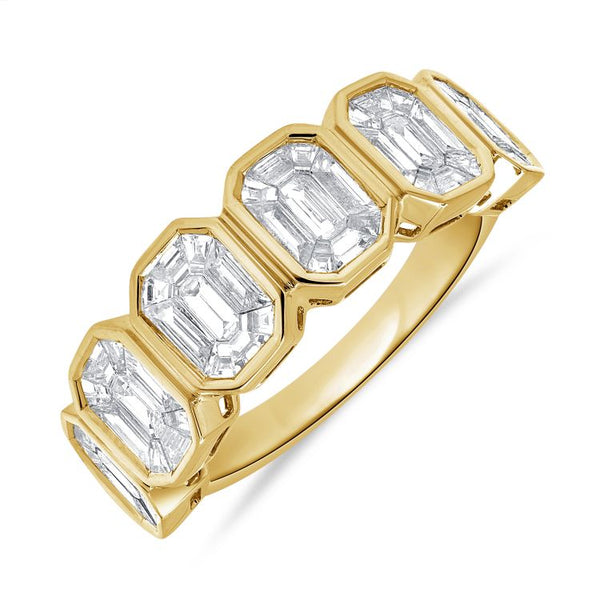 Bezel Diamond Mosaic Ring