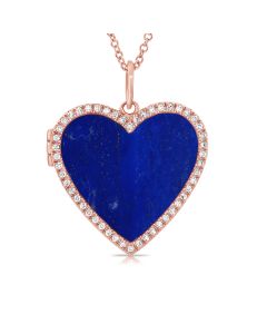 Blue Enamel And Diamond Necklace Charm