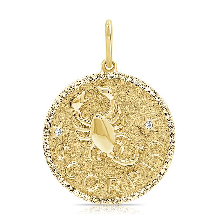Diamond Scorpio Necklace Charm