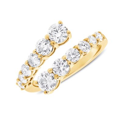 Yellow Gold Diamond Bypass Ring