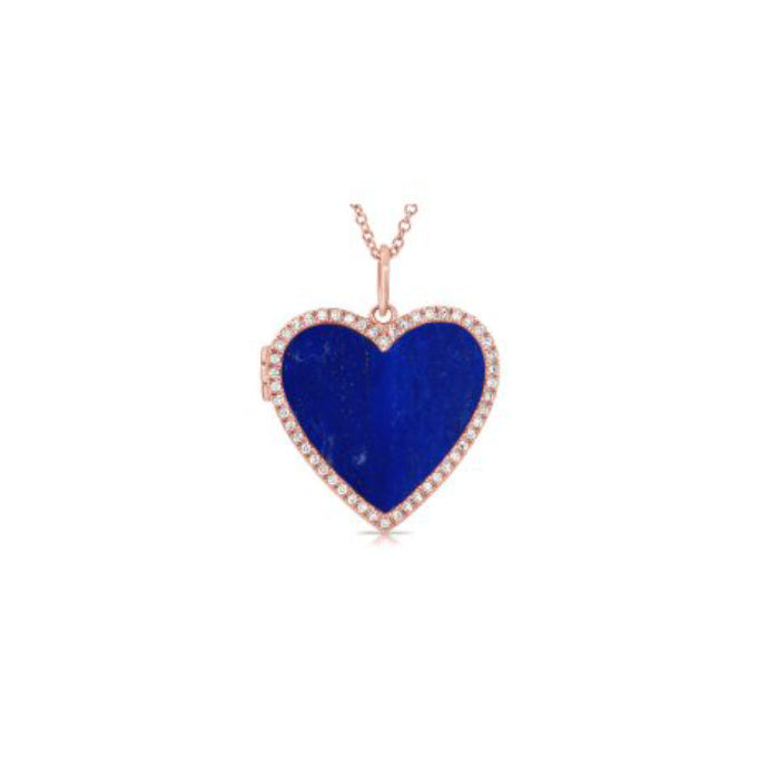 Blue Enamel And Diamond Necklace Charm