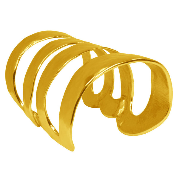 Gold Plated Wide Split Open Cuff