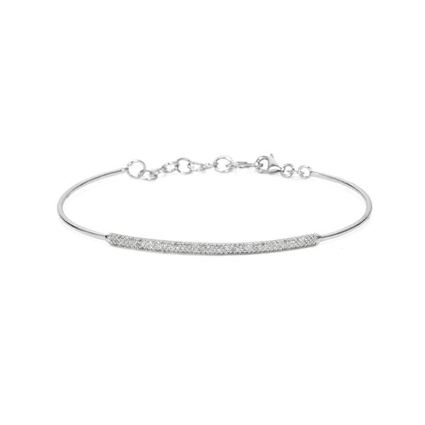 Pave Diamond Bar Bangle