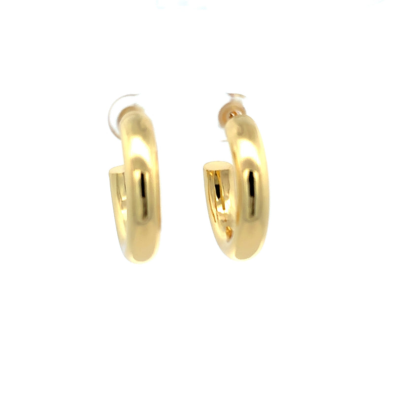 Yellow Small Round Hoop Earrings