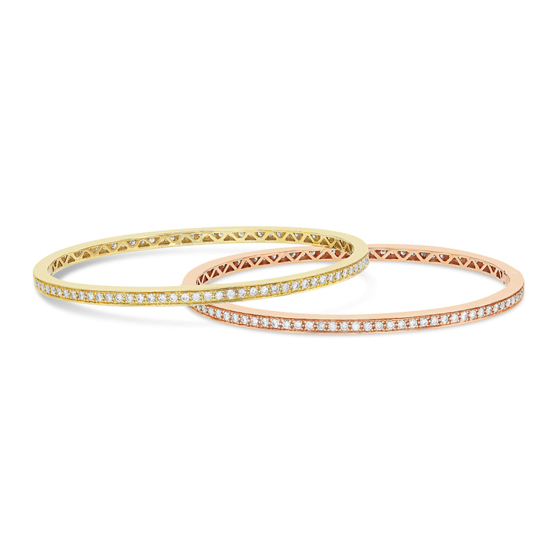 Yellow Gold Diamond Eternity Bangle