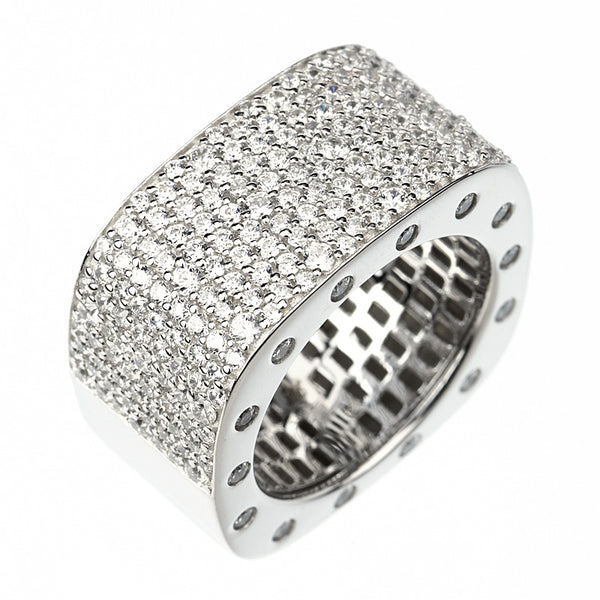 Silver Half Way Eternity Ring