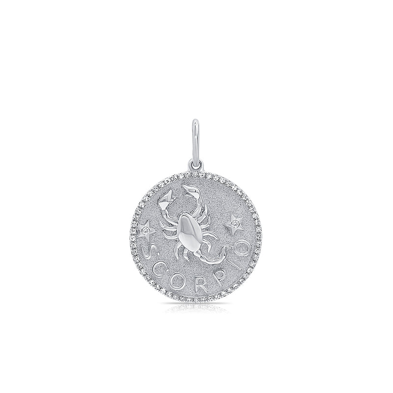 Diamond Scorpio Necklace Charm