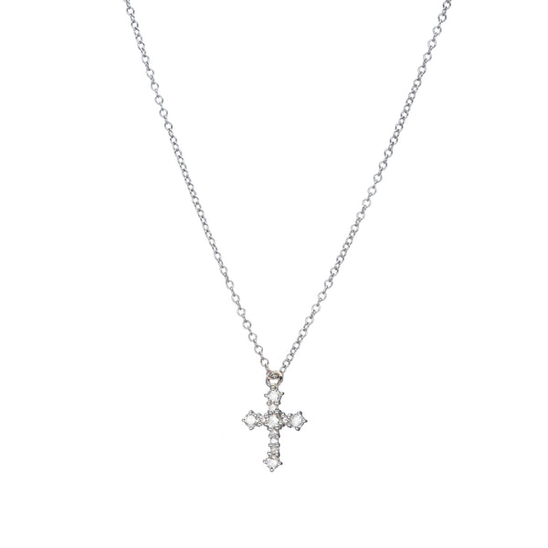 Mini Diamond Cross Necklace