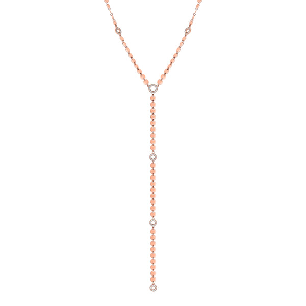 Diamond Multi Disk Lariat Necklace