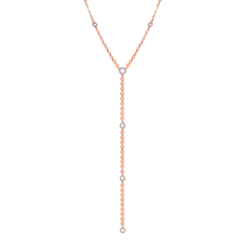 Diamond Multi Disk Lariat Necklace