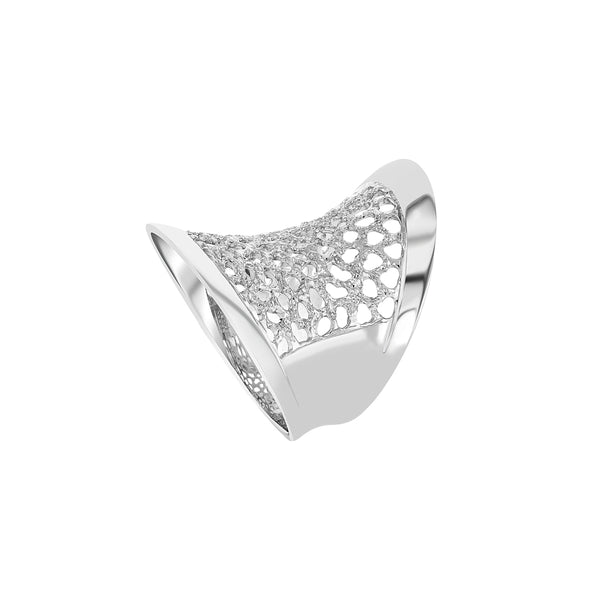 Silver Open Net Ring