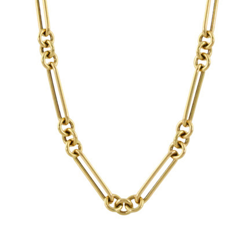 Triple Ring Open Link Chain Necklace